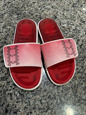 Under Armour Kids' Red Slide Sandals Size 6Y